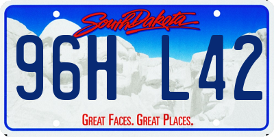 SD license plate 96HL42