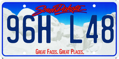SD license plate 96HL48