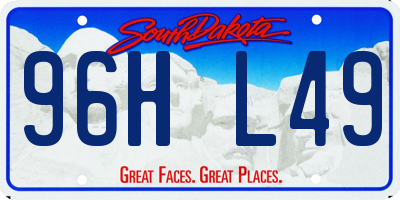 SD license plate 96HL49
