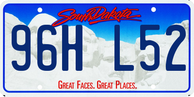 SD license plate 96HL52