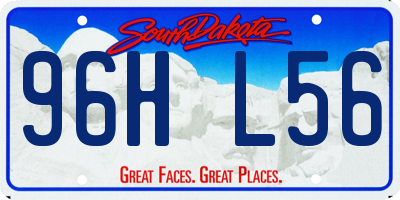 SD license plate 96HL56