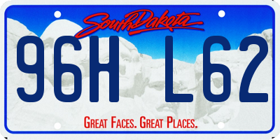 SD license plate 96HL62