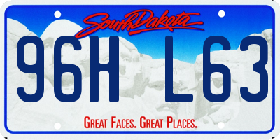 SD license plate 96HL63