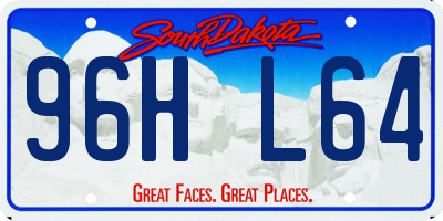 SD license plate 96HL64