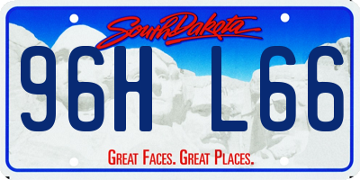 SD license plate 96HL66
