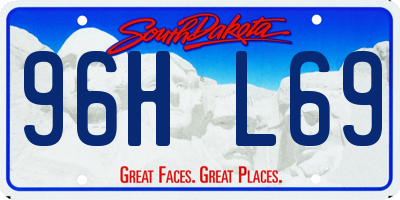 SD license plate 96HL69