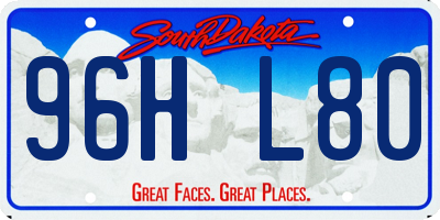 SD license plate 96HL80