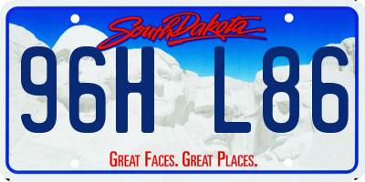 SD license plate 96HL86