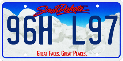 SD license plate 96HL97