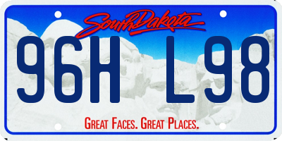 SD license plate 96HL98