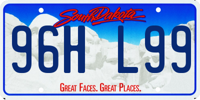 SD license plate 96HL99