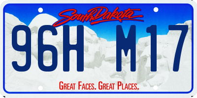 SD license plate 96HM17