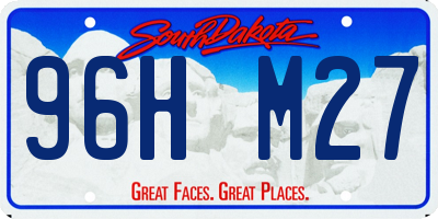 SD license plate 96HM27