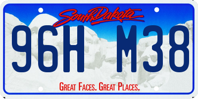 SD license plate 96HM38