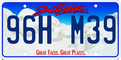 SD license plate 96HM39