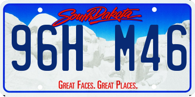 SD license plate 96HM46