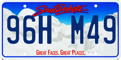 SD license plate 96HM49