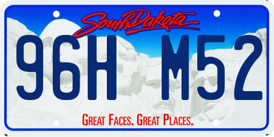 SD license plate 96HM52