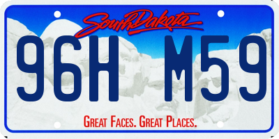 SD license plate 96HM59