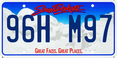 SD license plate 96HM97