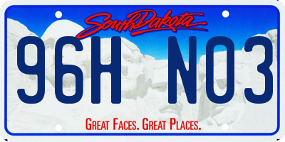 SD license plate 96HN03