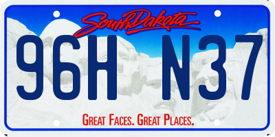SD license plate 96HN37
