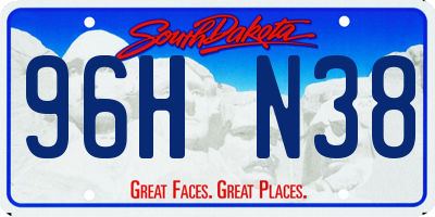 SD license plate 96HN38