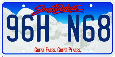 SD license plate 96HN68