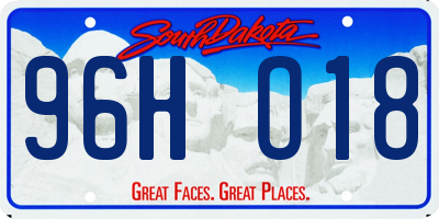 SD license plate 96HO18