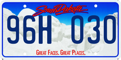 SD license plate 96HO30