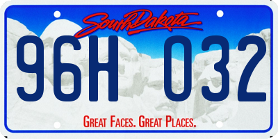 SD license plate 96HO32