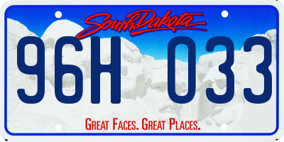 SD license plate 96HO33