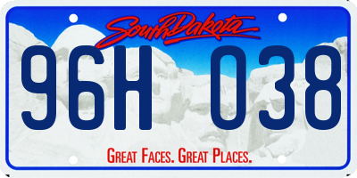 SD license plate 96HO38