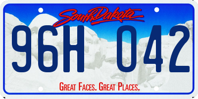 SD license plate 96HO42