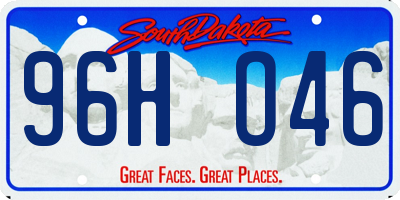 SD license plate 96HO46