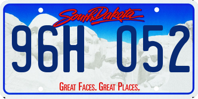 SD license plate 96HO52