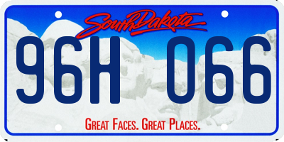 SD license plate 96HO66