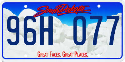 SD license plate 96HO77