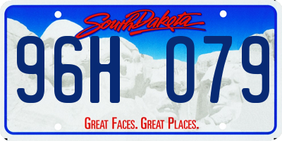 SD license plate 96HO79