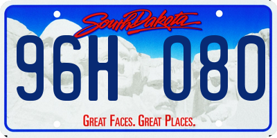 SD license plate 96HO80
