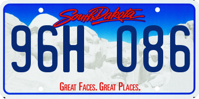 SD license plate 96HO86