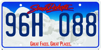 SD license plate 96HO88