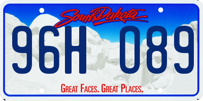 SD license plate 96HO89