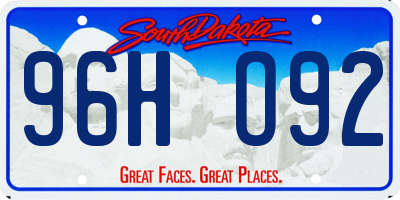 SD license plate 96HO92