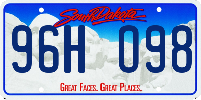 SD license plate 96HO98