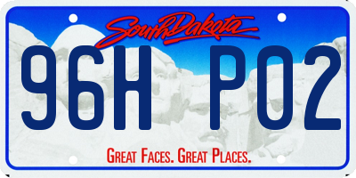 SD license plate 96HP02