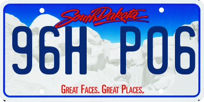 SD license plate 96HP06