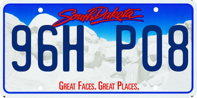 SD license plate 96HP08