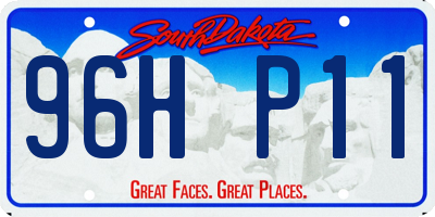 SD license plate 96HP11