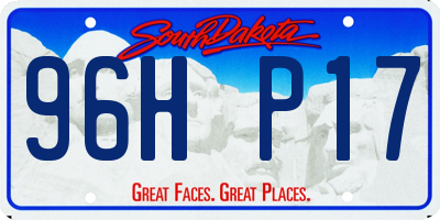 SD license plate 96HP17